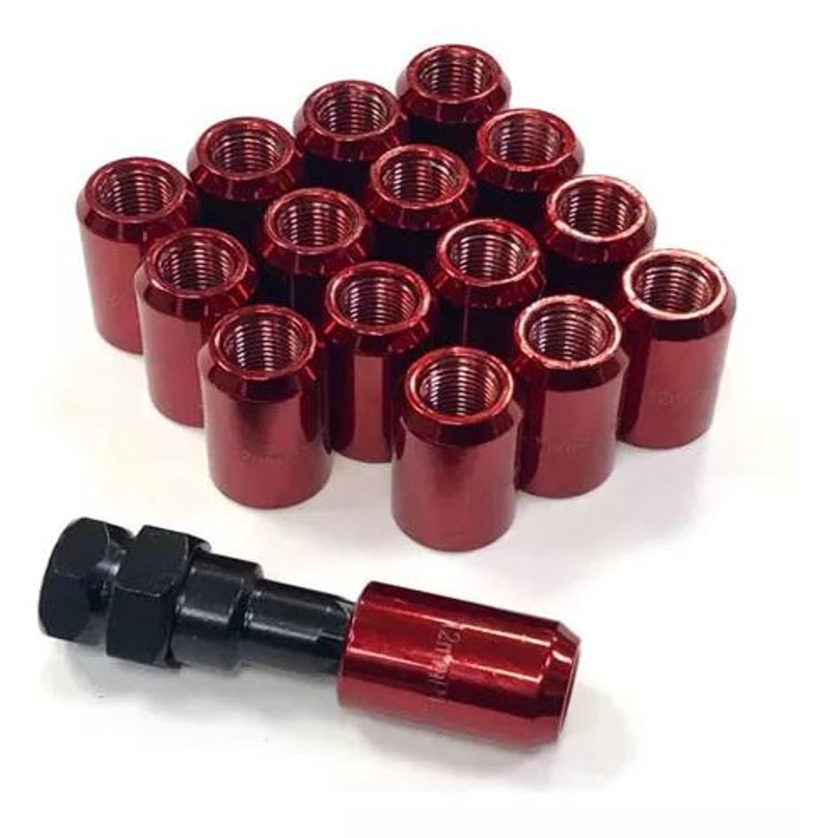 GENERICO - Tuerca Seguridad Antirobo Tuning Decorativas 16unds 12mm R