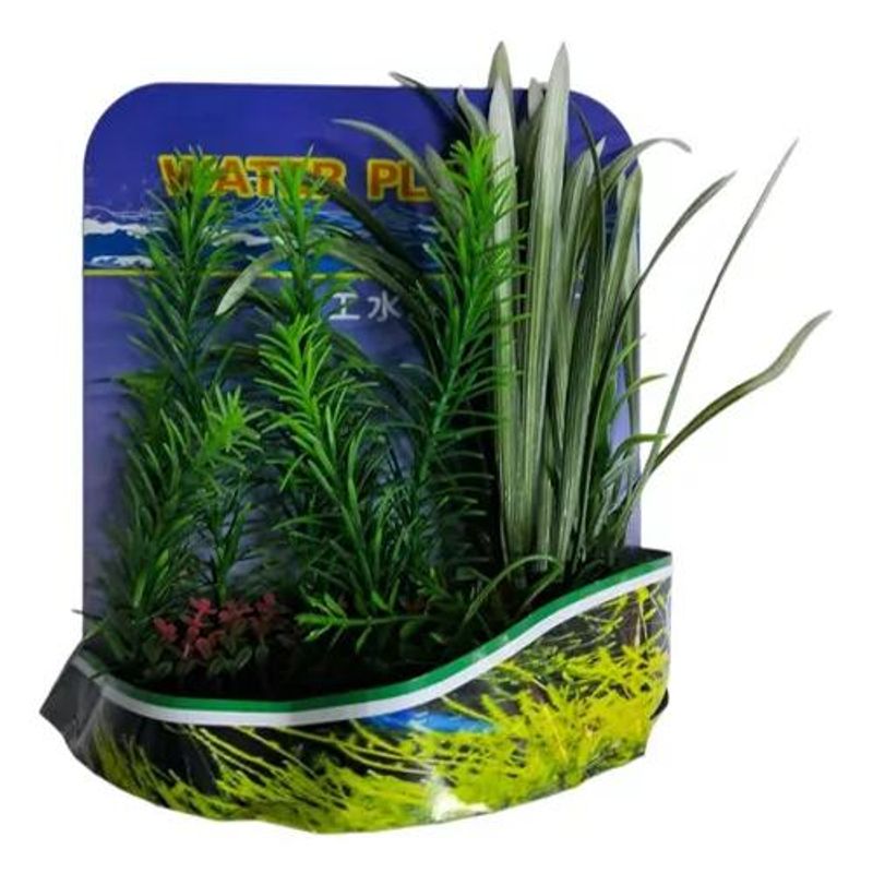 GENERICO - Planta Artificial Acuario Pecera Adorno Decoración -2103