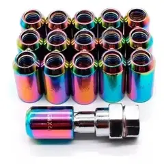 GENERICO - Tuerca Seguridad Antirobo Llanta Tuning Decorativas 16u 12mm