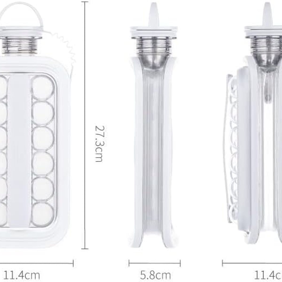 WAKESHOME - Molde para hacer Hielo en Esferas Contenedor de Hielo Portatil