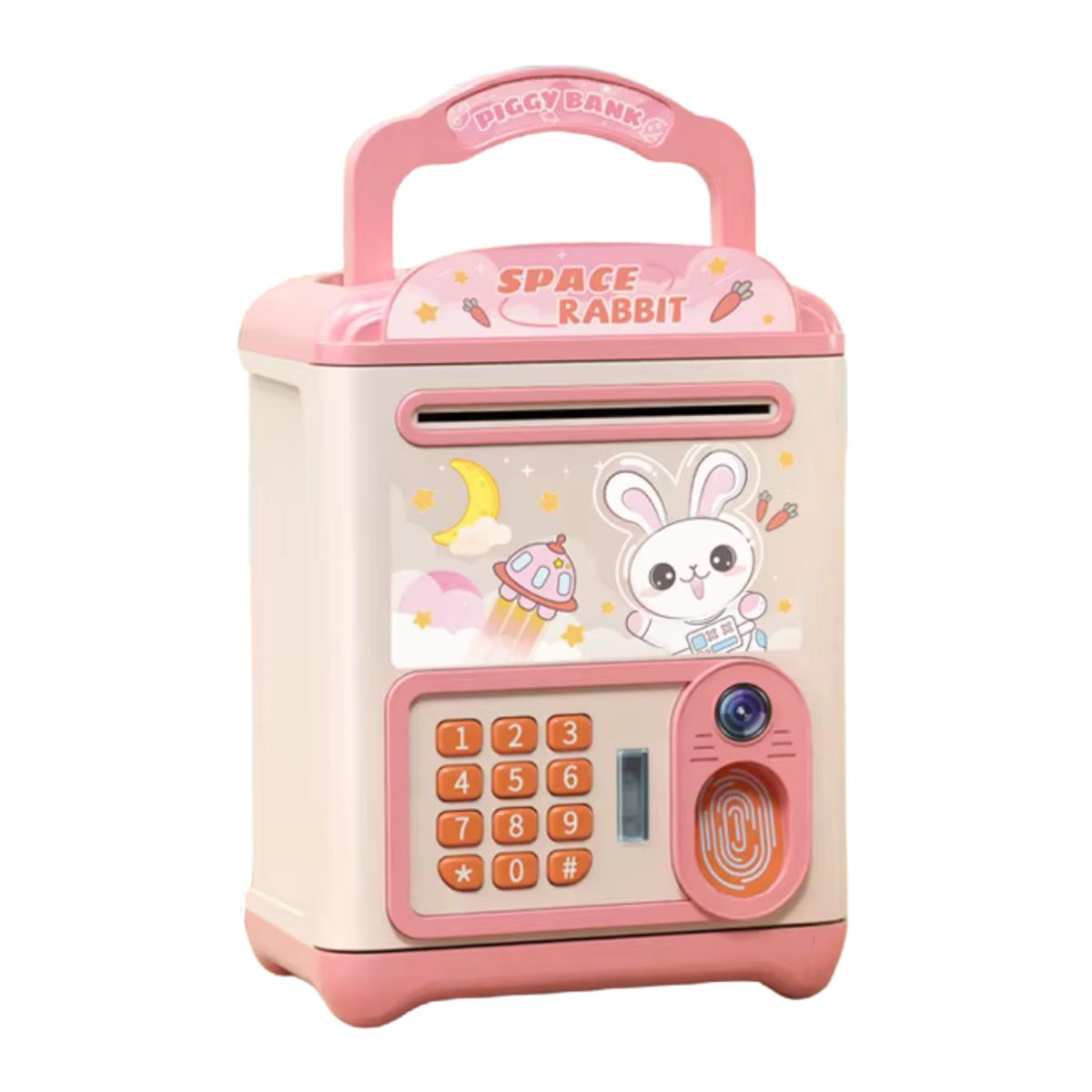 GENERICO - Alcancia Electronica Diseños Kawaii Caja Fuerte Portatil - Rosa - Talla única