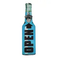 GENERICO - Abridor De Botellas Decorativo Para Pared Hogar Bar Terraza - Celeste