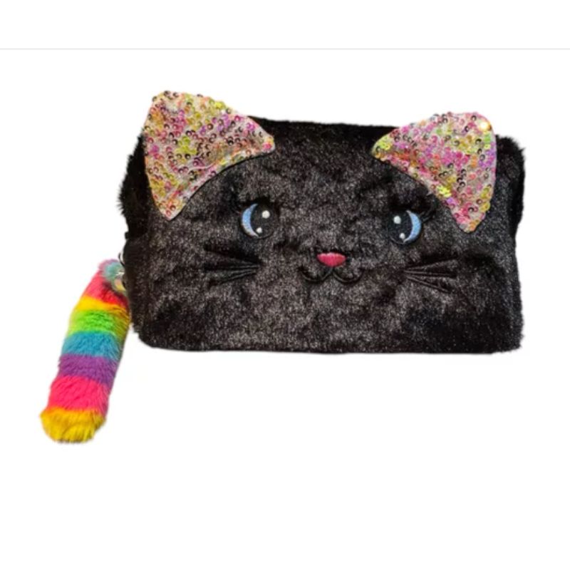 GENERICO - Estuche Diseño Gatito De Felpa Kawaii Escolar Oficina