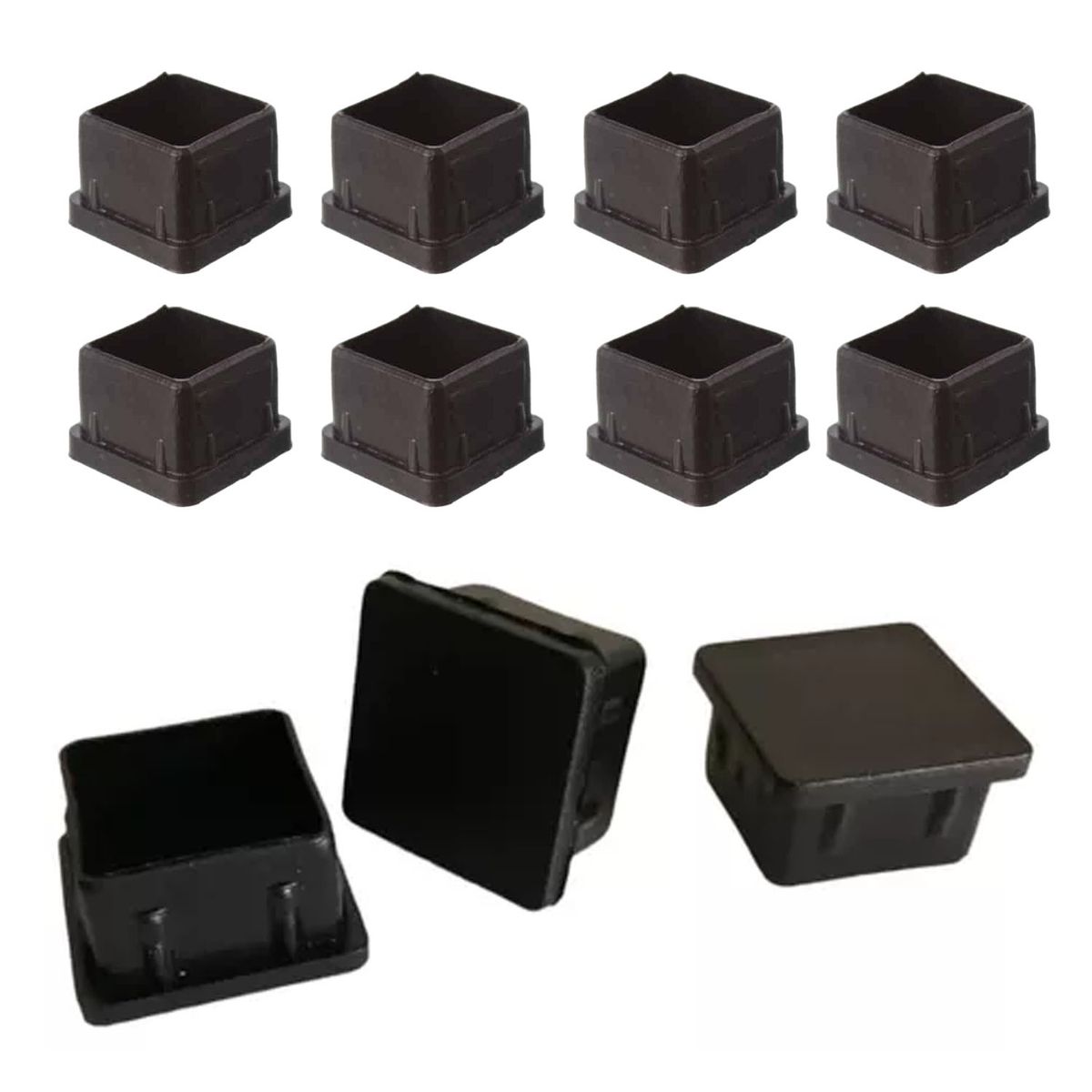 GENERICO - Regaton Cuadrado 25x25 Interior Negro - 100 unidades
