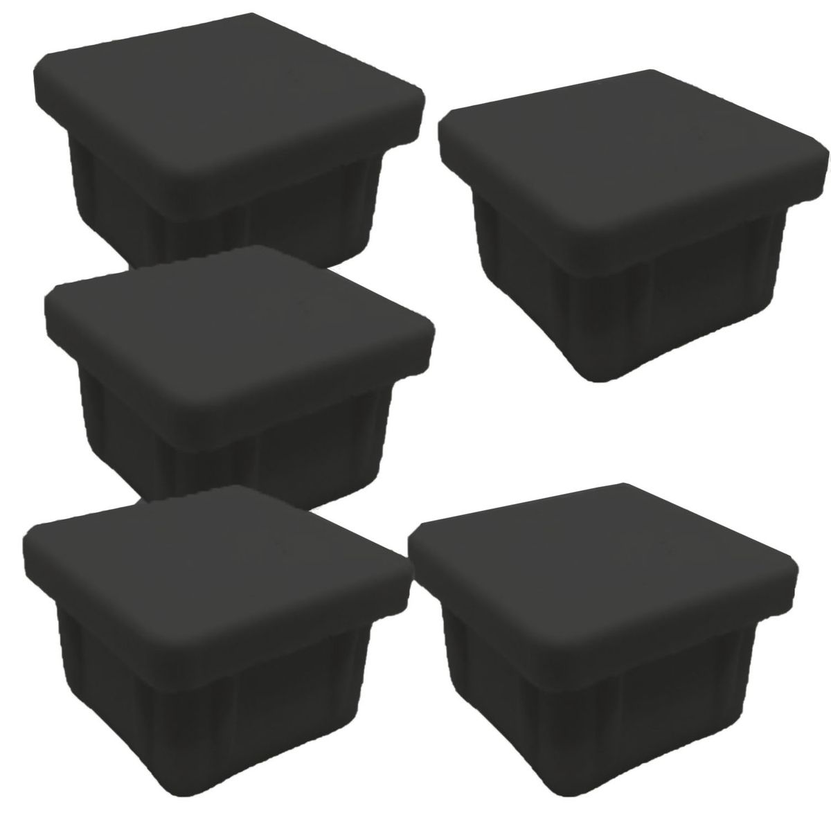 GENERICO - Regaton Cuadrado 25x25 Interior Negro - 100 unidades