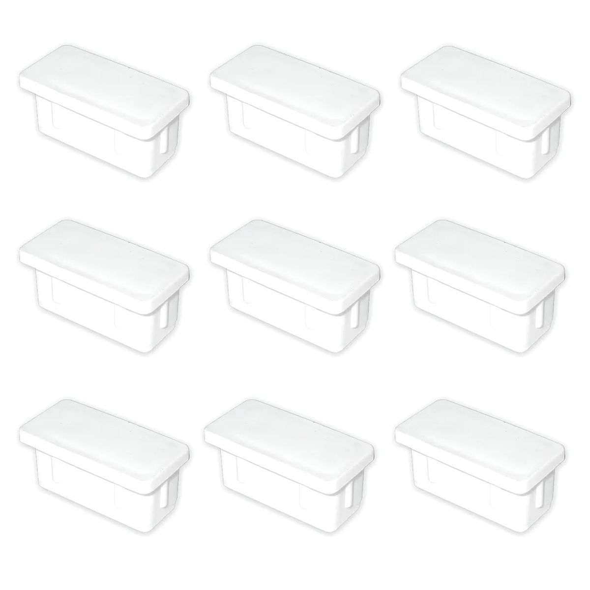 GENERICO - Pack Regaton Rectangular 20x40 Interior Blanco - 100u