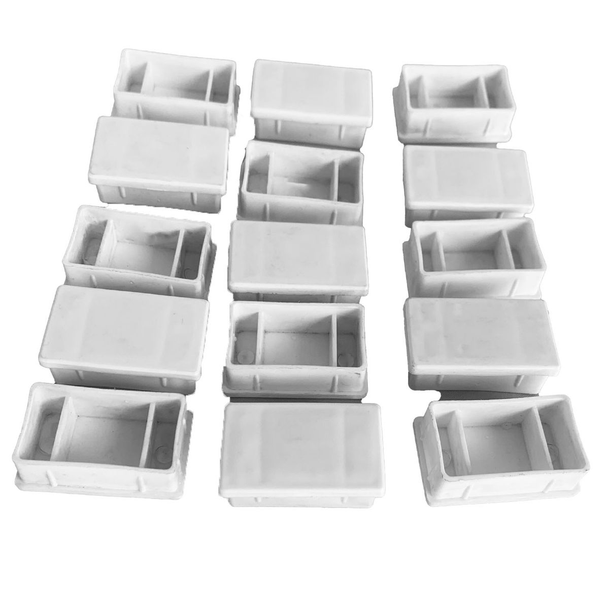 GENERICO - Regaton Rectangular 30x50 Interior Blanco - 100 unidades