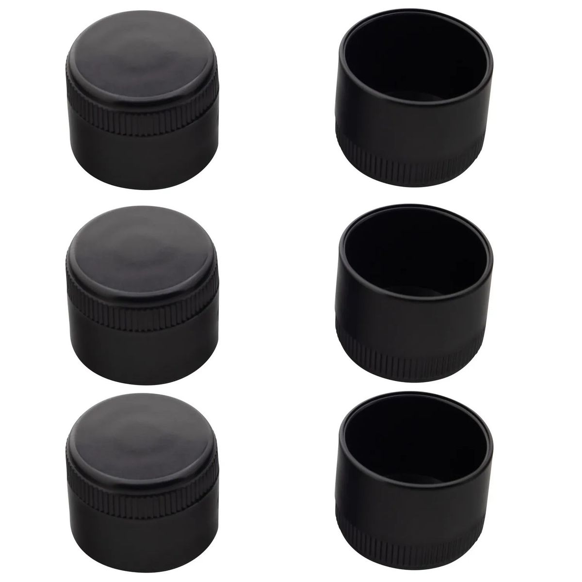GENERICO - Regaton Redondo Exterior 7/8" Negro - 100 unidades