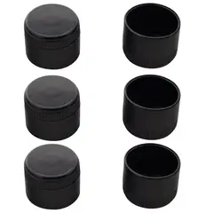 GENERICO - Regaton Redondo Exterior 5/8" Negro - 100 unidades