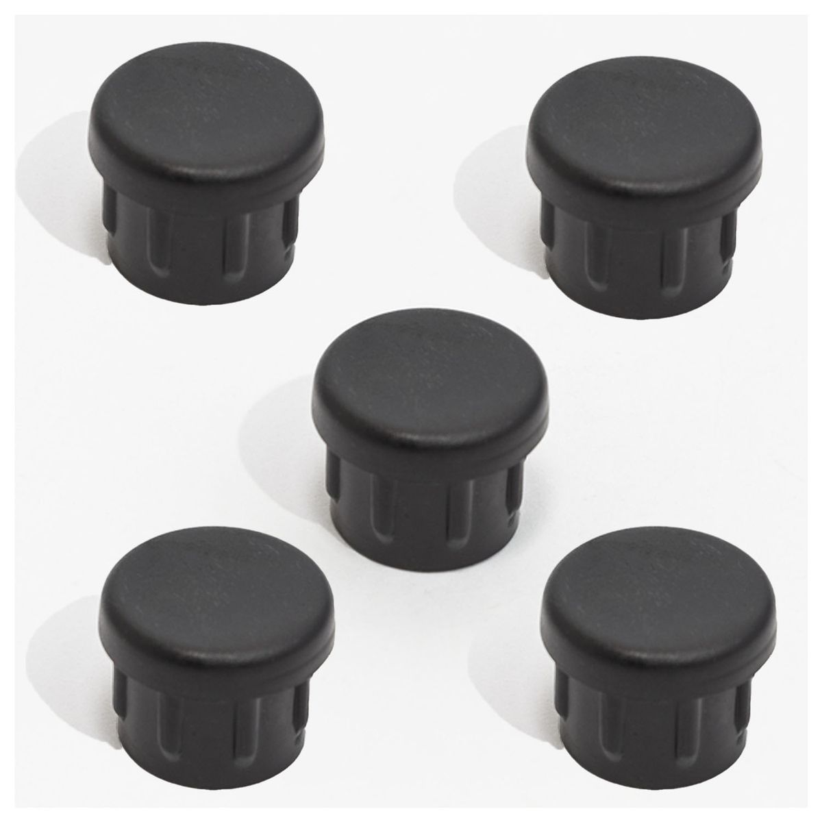 GENERICO - Regaton Redondo Interior 7/8" Negro - 100 unidades