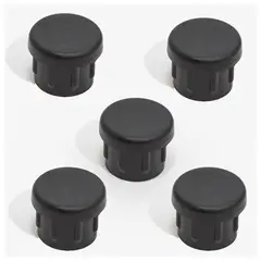 GENERICO - Regaton Redondo Interior 7/8" Negro - 100 unidades
