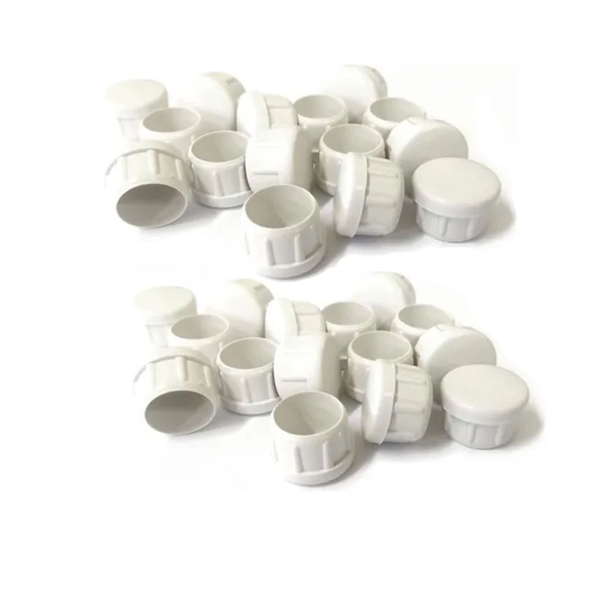GENERICO - Regaton Redondo Interior 7/8" Blanco - 100 unidades