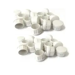 GENERICO - Regaton Redondo Interior 7/8" Blanco - 100 unidades