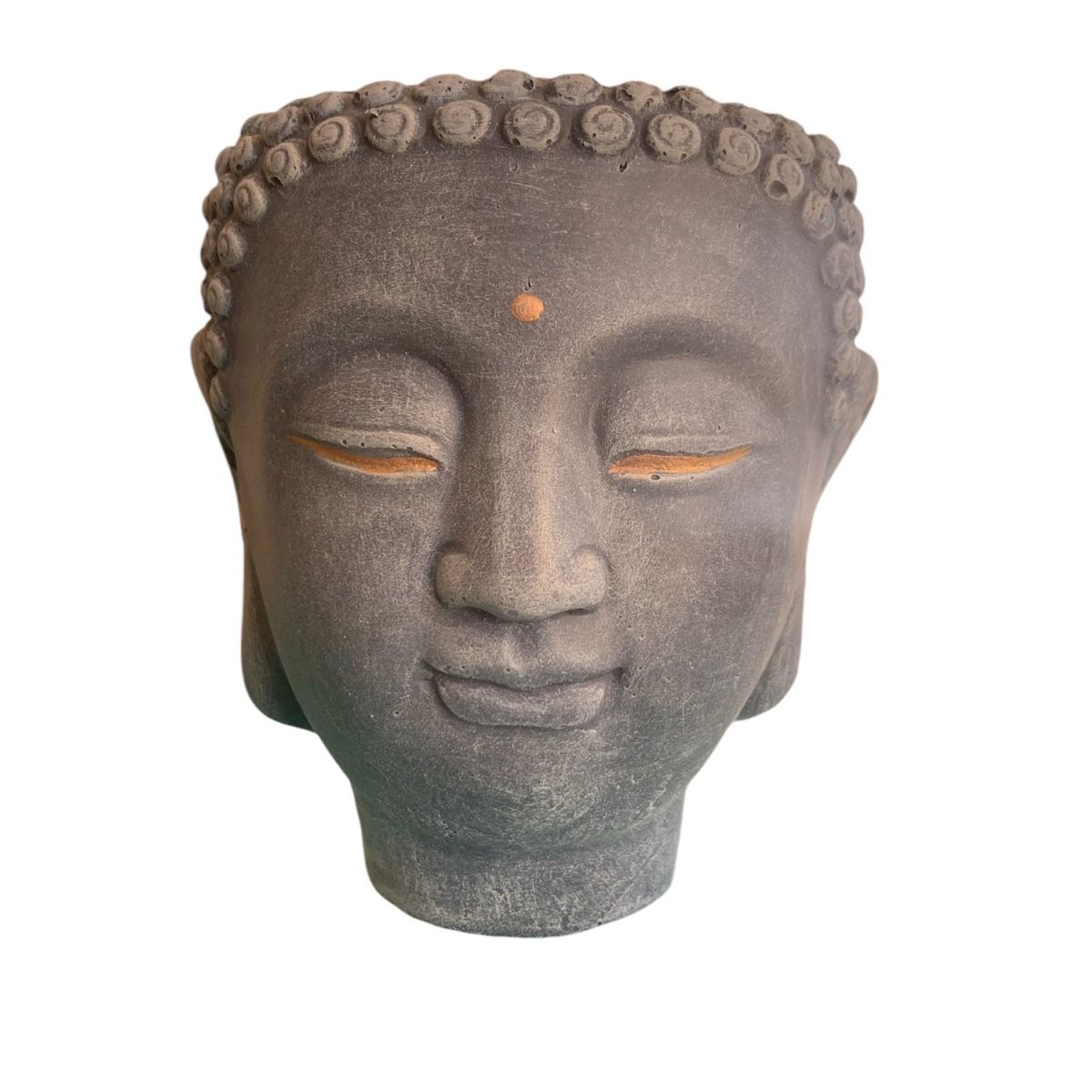 GENERICO - Macetero Cemento Buda 13x10 cm