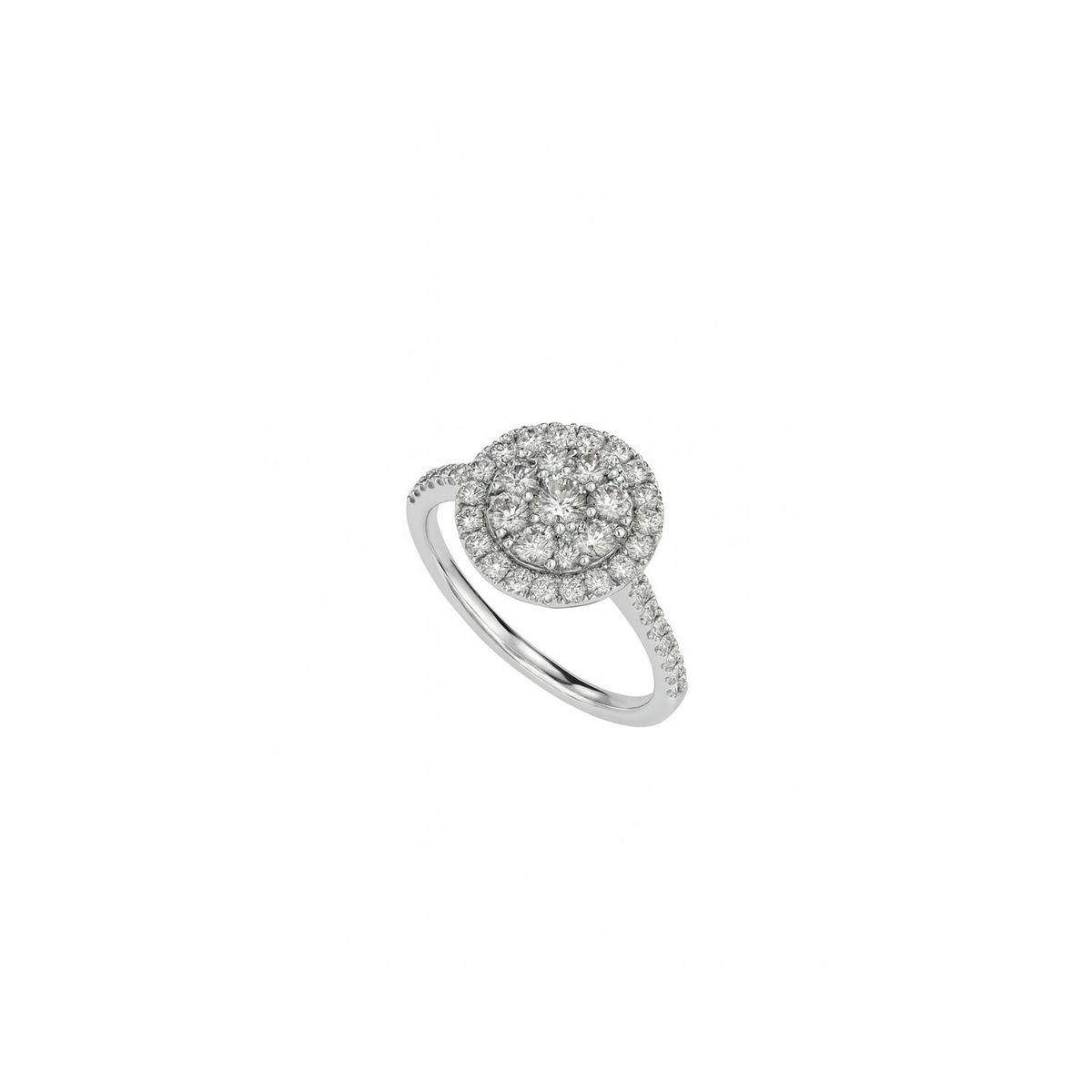 JB JOYAS BARON - Anillo de Oro Blanco 18kt Diamantes de 65 Puntos es Corte Brillante