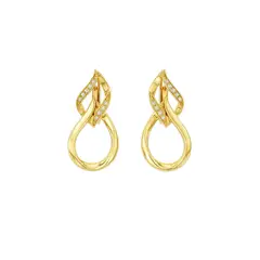 JB JOYAS BARON - Aros de Oro 18kt Diamantes 11 Puntos es Corte Brillante SI/H