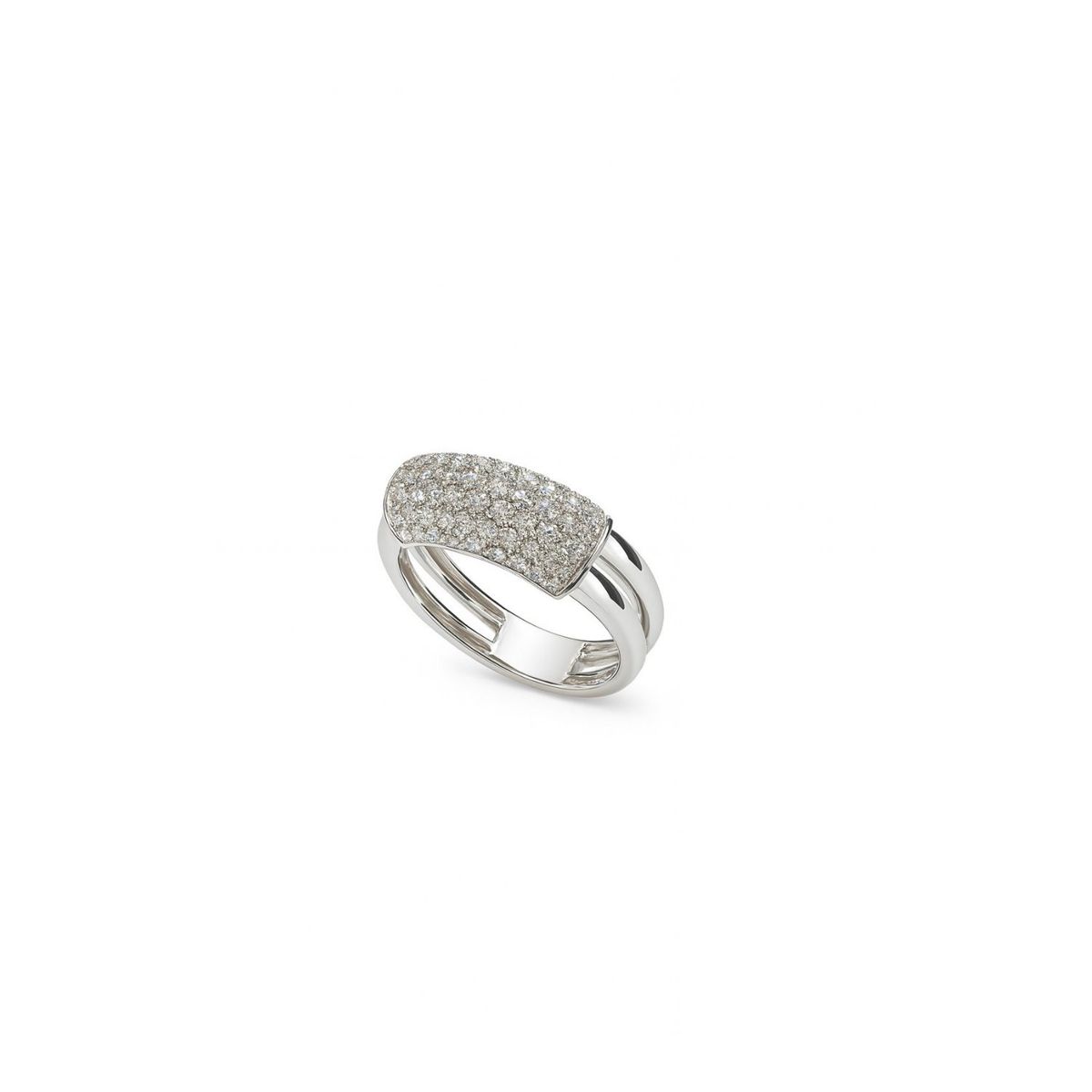 JB JOYAS BARON - Anillo de Oro Blanco 18kt Diamantes de 54 Puntos es Corte Brillante