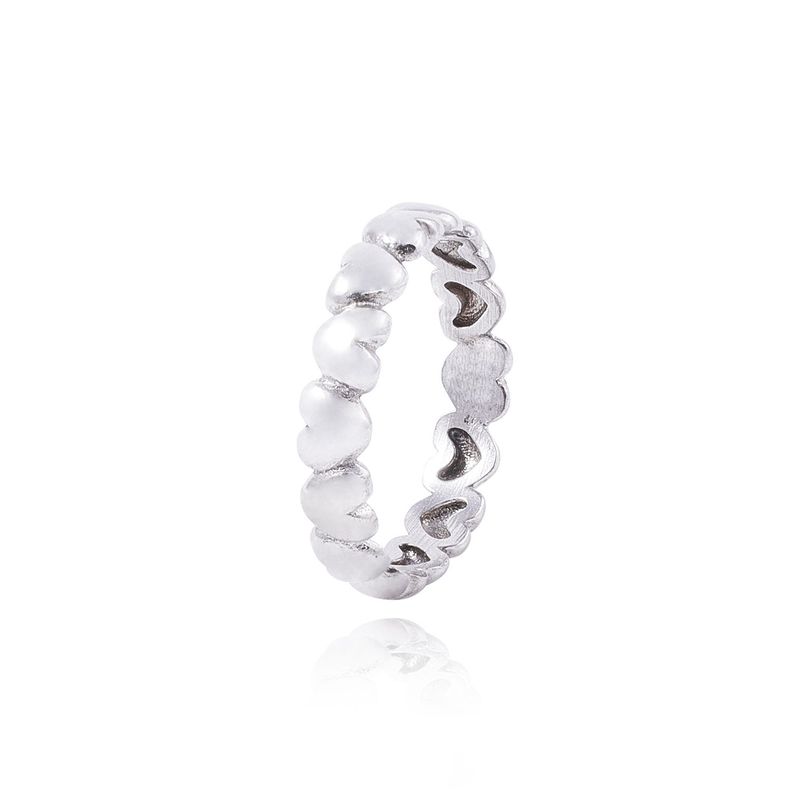 JB JOYAS BARON - Anillo de Plata Esterlina 925 Corazones 36