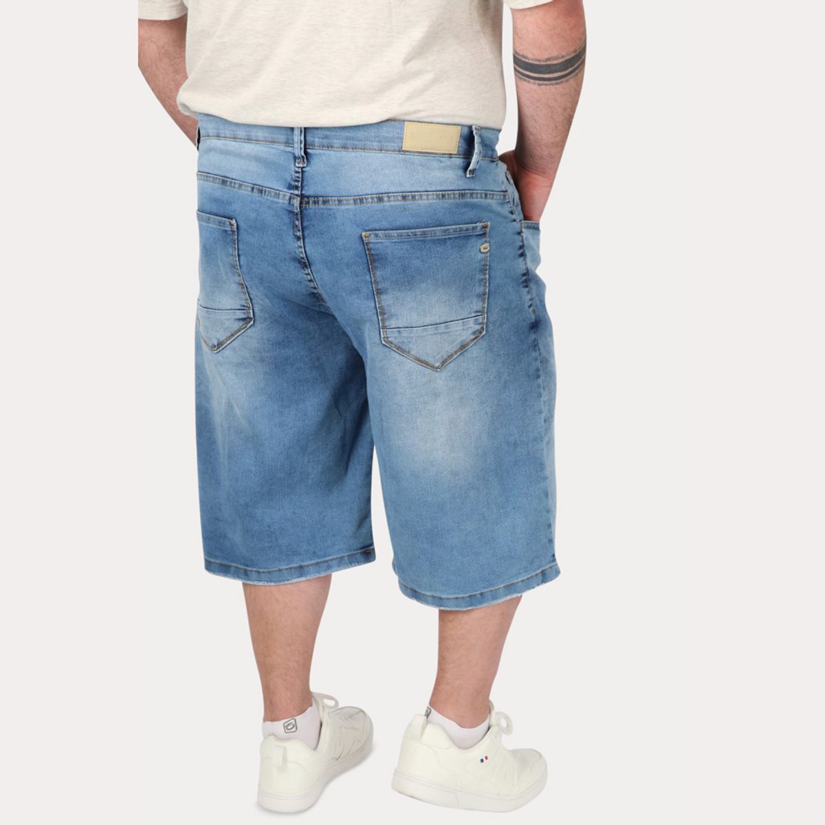 GANGSTER - Bermuda Denin Wash Azul Gangster