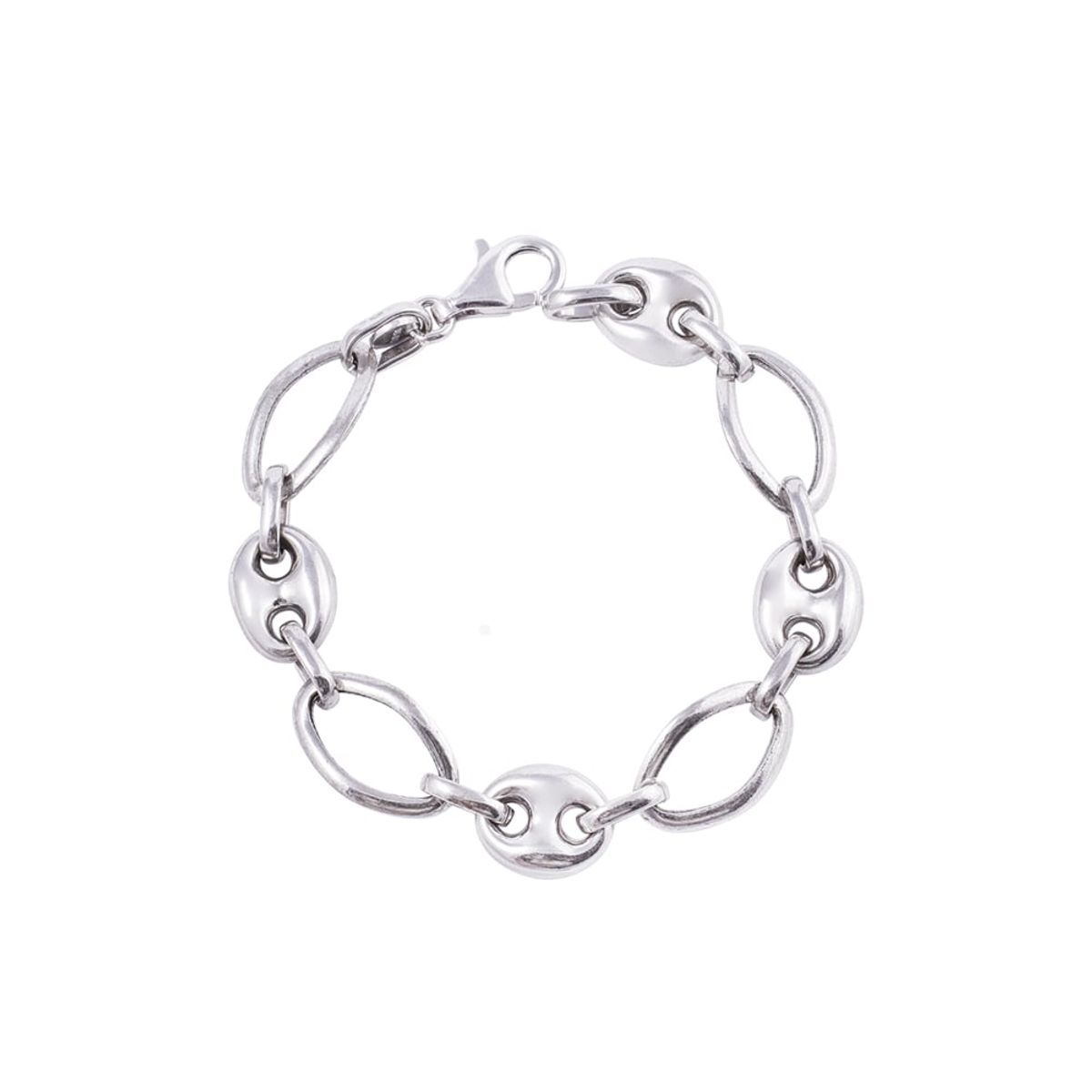 JB JOYAS BARON - Pulsera de Plata Esterlina 925 Eslabones Grandes