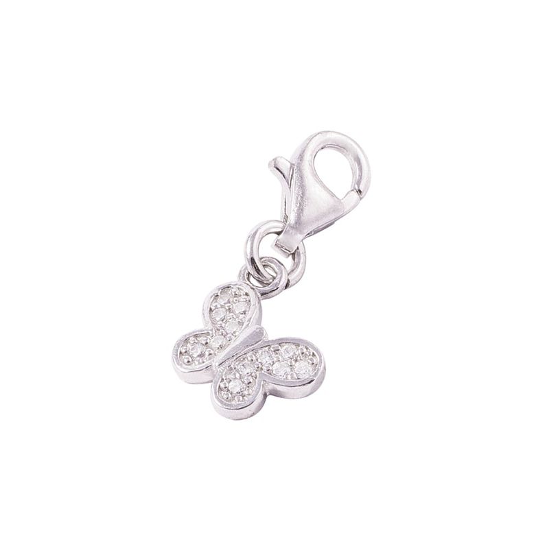 JB JOYAS BARON - Colgante de Plata Esterlina 925 Mariposa Circon