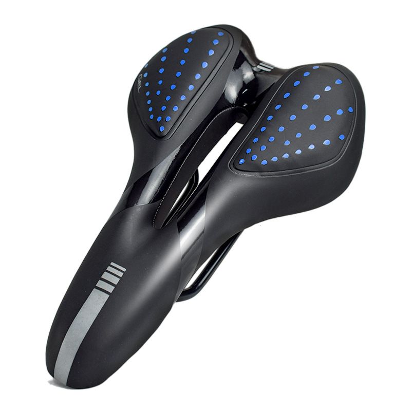 GENERICO - Sillín GEL ergonómico anti prostático para bicicleta azul