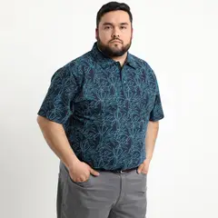 KOTTING - Polera Pique Estampada Azul Marino