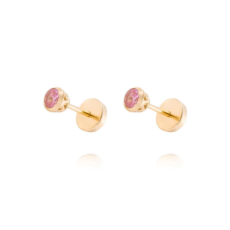 JB JOYAS BARON - Aros de Oro 18kt Amatista en bisel