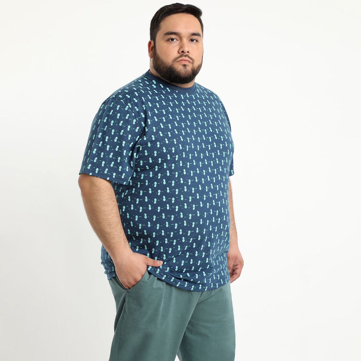 KOTTING - Polera Estampada Sport Gris Oscuro KOTTING