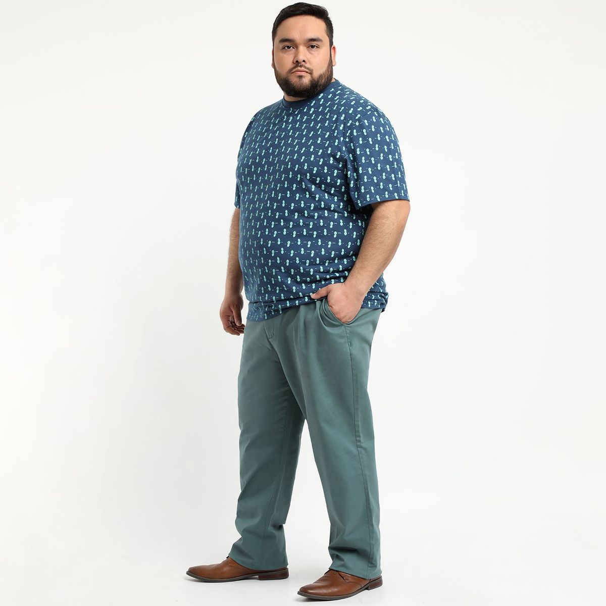 KOTTING - Polera Estampada Sport Gris Oscuro KOTTING