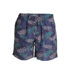 POTROS - Traje De Baño Estampado Azul Marino