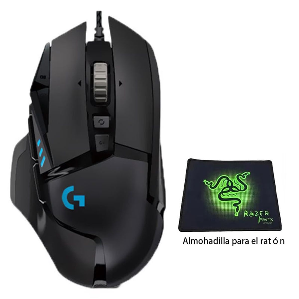 LOGITECH - Mouse Gamer Logitech G502 Hero - Negro y Mousepad