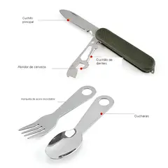 GENERICO - Set de cubiertos para camping