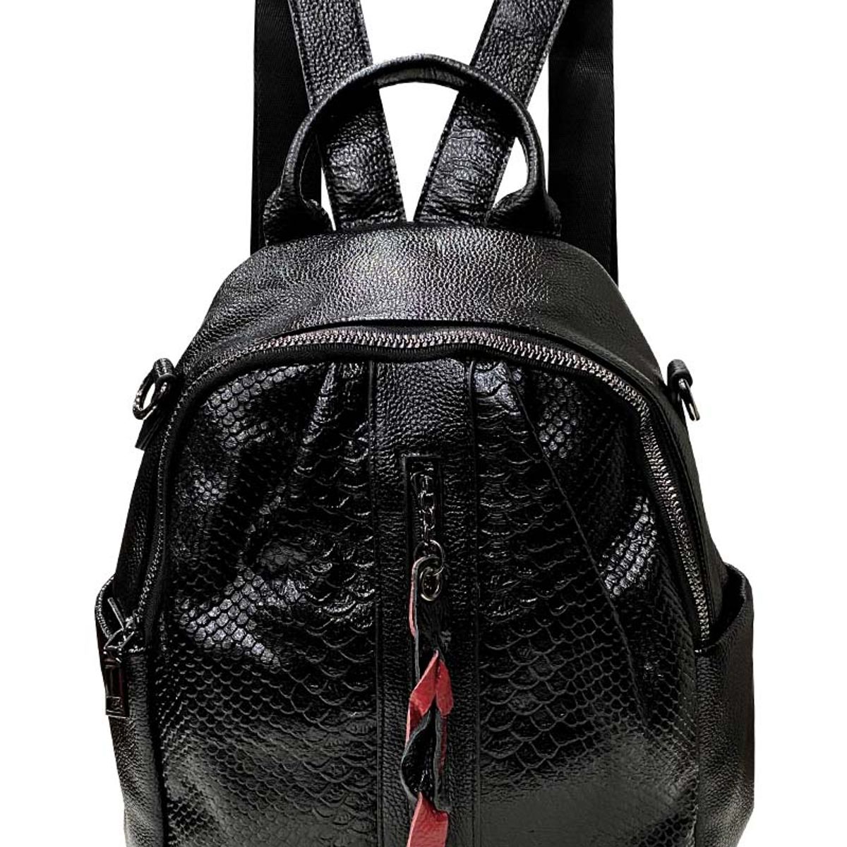 TODOPIEL - Mochila Cuero Mujer Negro Todopiel