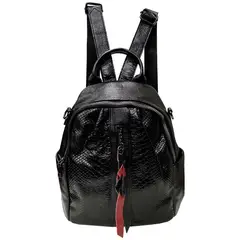 TODOPIEL - Mochila Cuero Mujer Negro