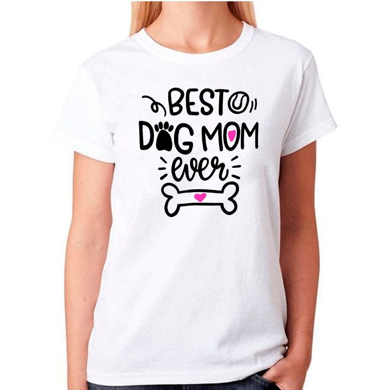 PETFY - Polera Sport Mujer manga corta - Best Dog - Blanco