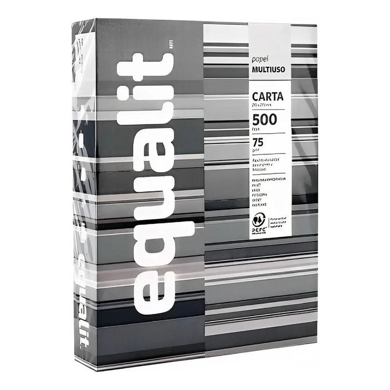 EQUALIT - Resma Papel Tamaño Carta Multiuso Equalit 500 hojas