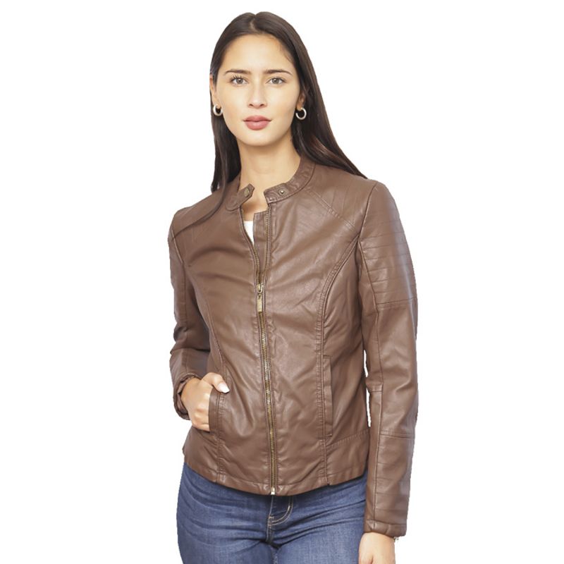 TODOPIEL - Chaqueta de Ecocuero Mujer Café Todopiel