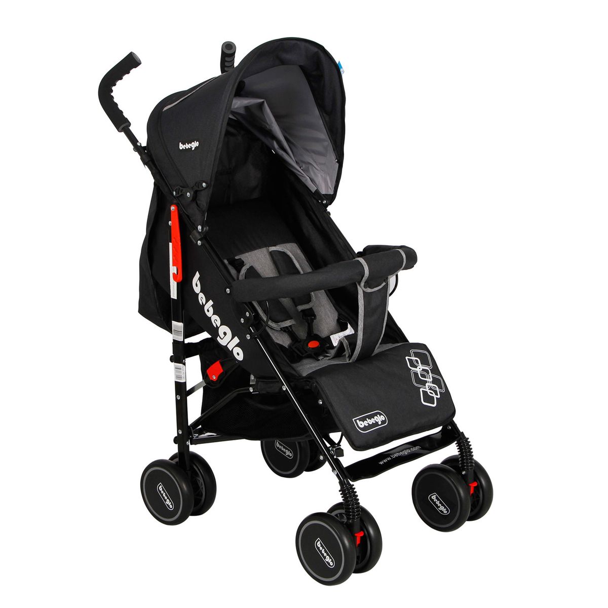 BEBEGLO - Coche Paseo Bebeglo RS-1380L-4 Negro