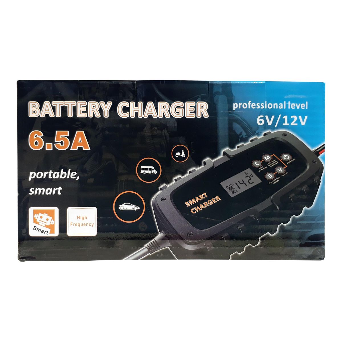 SMART - Cargador Batería Inteligente 6v-12v  6.5a
