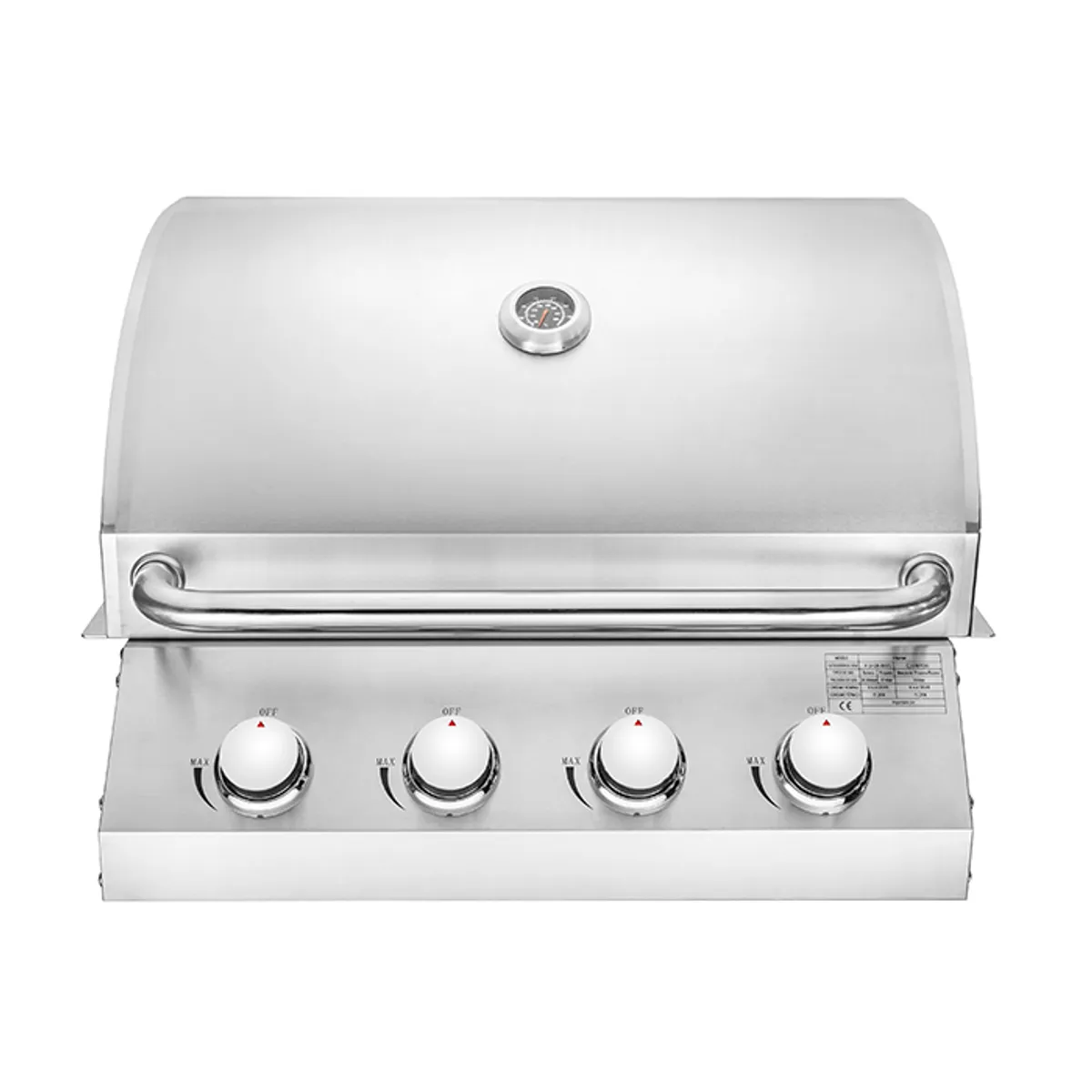 BBQ HOUSE - Parrilla a gas empotrable 4 quemadores