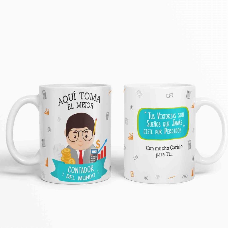 ESTAMPA MANIA - Taza aquí toma el mejor Contador del mundo D17
