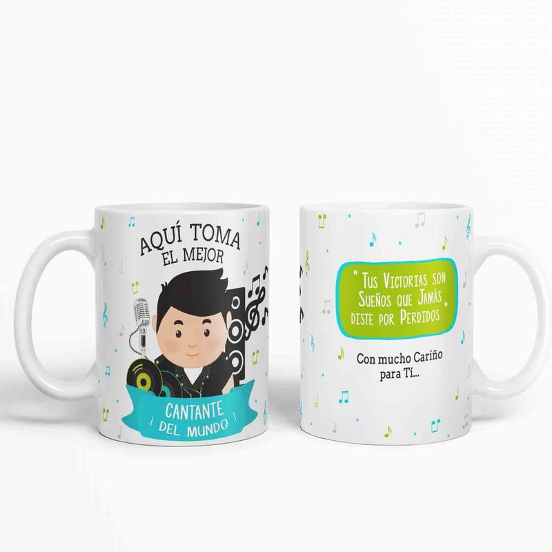 GENERICO - Taza aquí toma el mejor Cantante del mundo D21