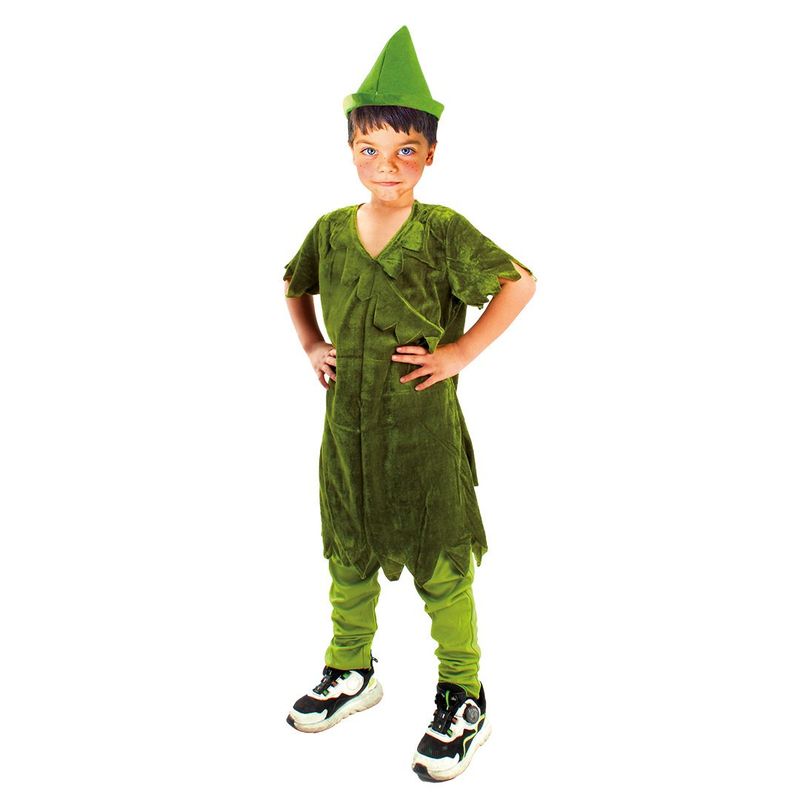 TODODISFRACESCHILE - Disfraz Peter Pan Duende Talla 7 a 9 años