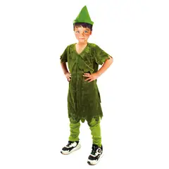 TODODISFRACESCHILE - Disfraz Peter Pan Duende Talla 10 a 12 años