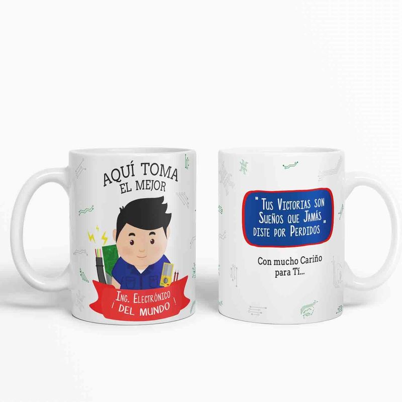 ESTAMPA MANIA - Taza aquí toma el mejor Ing Electrónico del mundo D27