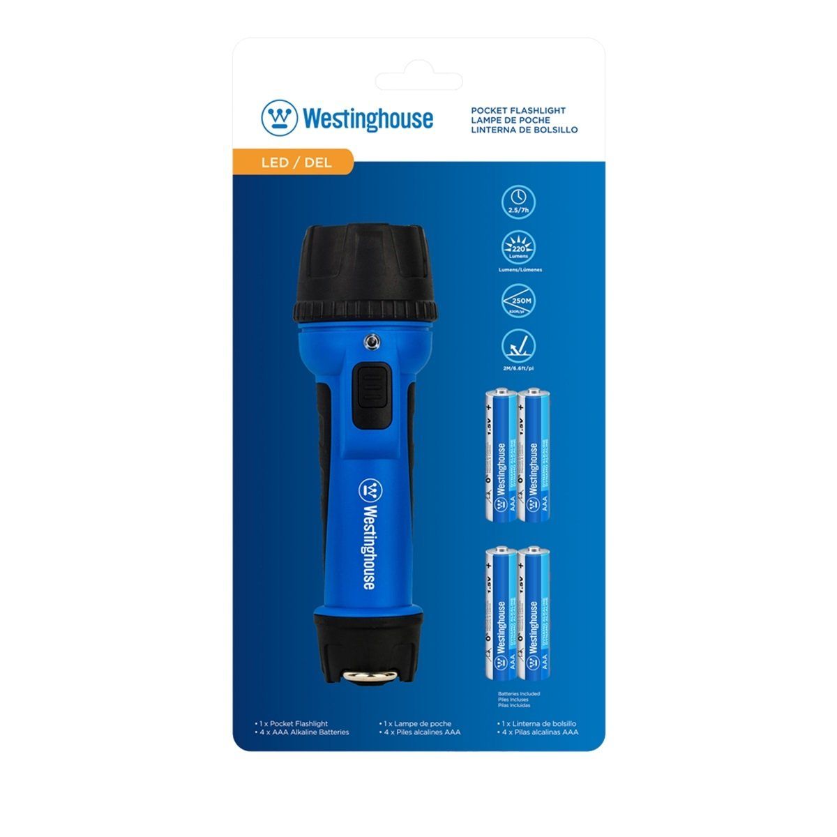 WESTINGHOUSE - Linterna Westinghouse Flashlight 220 Lm Azul