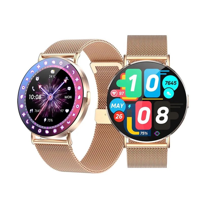 STARTECHOFFICE - Reloj Inteligente Smartwatch Bluetooth KM88 AMOLED 466x466 200mAh IP67