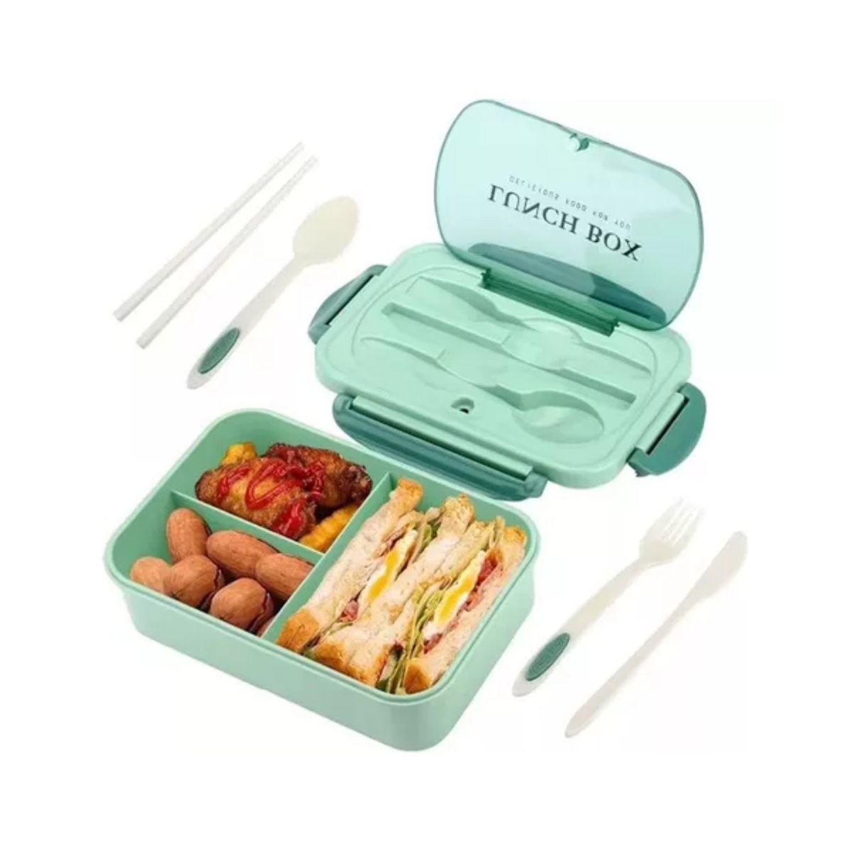 IMPORTCLICK - Tupper Contenedor Microondas Alimentos Servicio Verde - Verde Arlequín