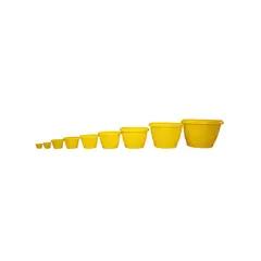 GENERICO - Macetero Redondo Medida 50cm Amarillo